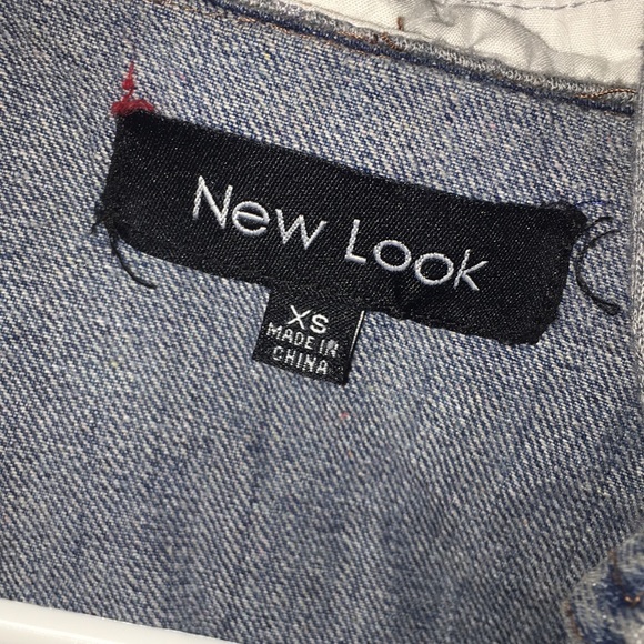 Jean Jacket with Gray Hood and Sleeves - Picture 2 of 3